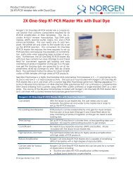 2X RT-PCR Master Mix Dual Dye info sheet.pub - Norgen Biotek Corp.