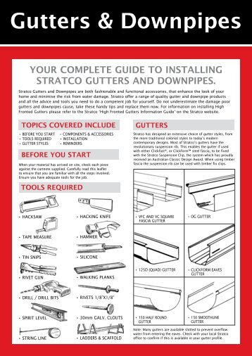 Gutters & Downpipes - Stratco