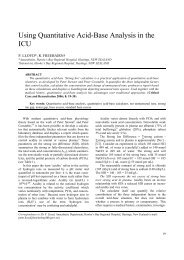 Using Quantitative Acid-Base Analysis in the ICU