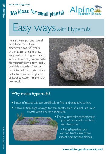 Easy Ways with Hypertufa - Alpine Garden Society