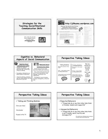 Intervention Ideas Handout slides - Jill Kuzma's SLP Social ...