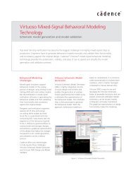 Virtuoso Mixed-Signal Behavioral Modeling Technology - Cadence ...