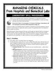 Laboratory Spill Procedures Handout