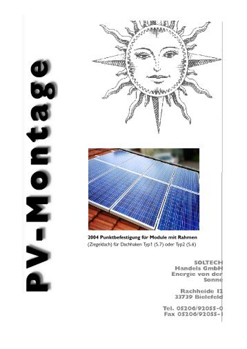 Montageanleitung PV-TEC 2004 Punktbefestigung - SOLTECH