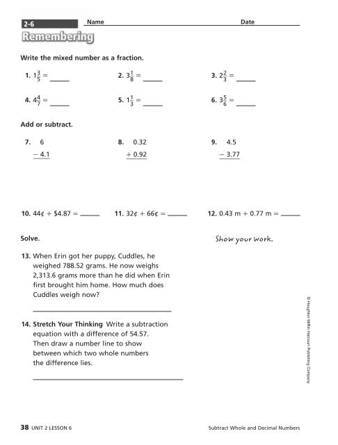 Grade-5-Remembering-Unit-1 - Mrs. Moore