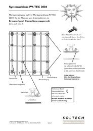 Kreuzverbund, Oberschiene waagerecht - SOLTECH