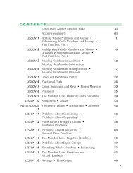 M76 Table of Contents - Saxon Publishers