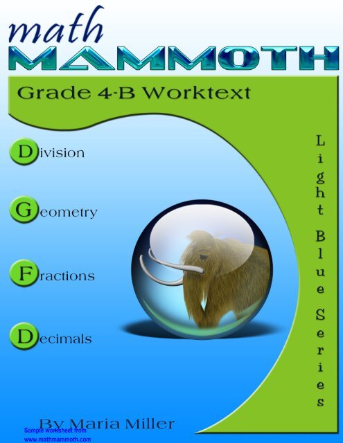 Grade 4-B contents & samples - Math Mammoth