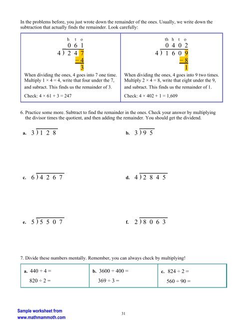 Grade 4-B contents & samples - Math Mammoth