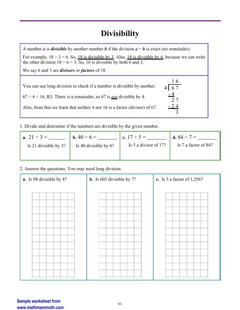 Grade 4-B contents & samples - Math Mammoth