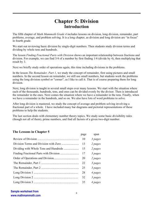 Grade 4-B contents & samples - Math Mammoth