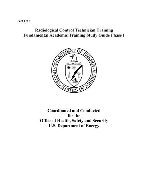 Study Guide - The Office of Health, Safety and Security - U.S.