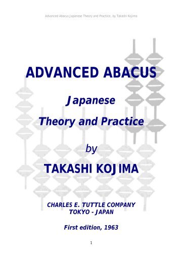 Advanced Abacus Japanese Theory and Practice