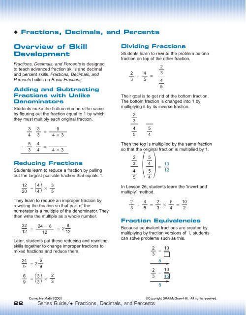 Fractions, Decimals, Percents - McGraw-Hill Australia