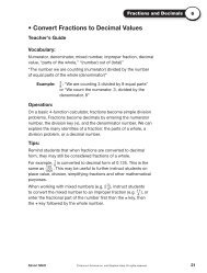 Calculator Activity 6 - Fractions and Decimals - Saxon Publishers