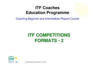 10. Coaching Beg. & Intermediate Tennis Players ... - Coaching - ITF