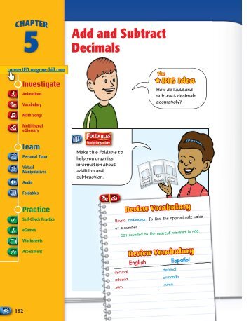 Add and Subtract Decimals - Macmillan/McGraw-Hill