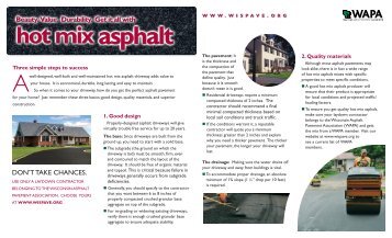 hot mix asphalt - Wisconsin Asphalt Pavement Association