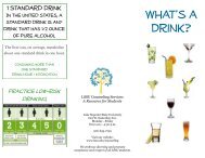 What's a Drink? Brochure - Lake Superior State University