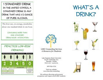 What's a Drink? Brochure - Lake Superior State University