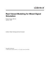 Real Valued Modeling for Mixed Signal Simulation - Cadence ...