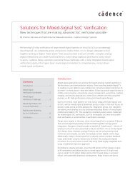 Solutions for Mixed-Signal SoC Verification - Cadence Design ...