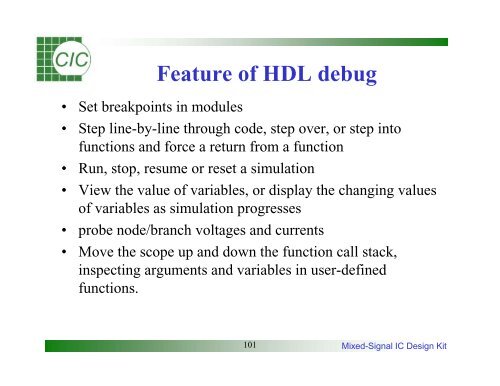 Mixed-Signal IC Design Kit Training Manual - Electrical & Computer ...