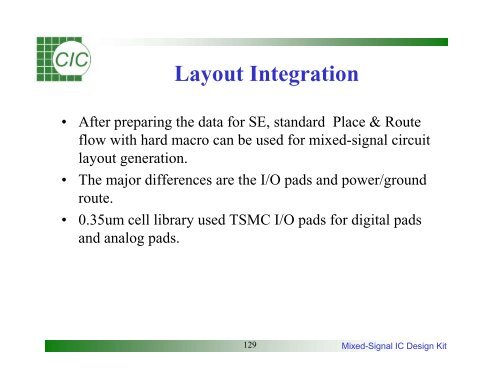 Mixed-Signal IC Design Kit Training Manual - Electrical & Computer ...