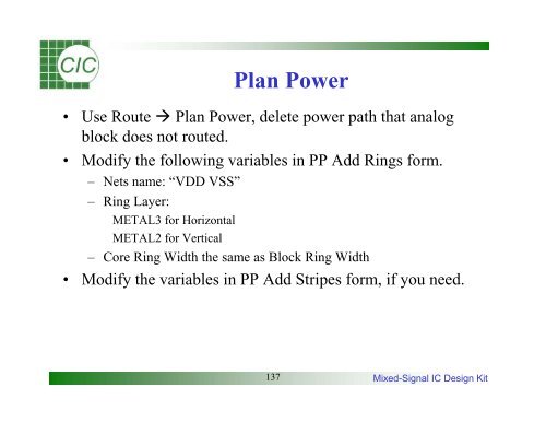 Mixed-Signal IC Design Kit Training Manual - Electrical & Computer ...