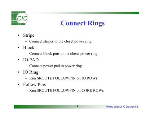 Mixed-Signal IC Design Kit Training Manual - Electrical & Computer ...