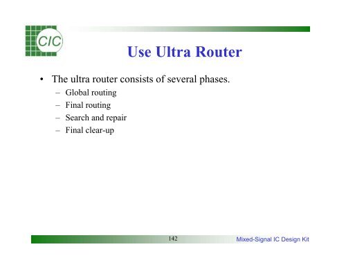 Mixed-Signal IC Design Kit Training Manual - Electrical & Computer ...