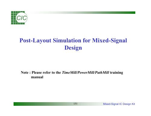 Mixed-Signal IC Design Kit Training Manual - Electrical & Computer ...