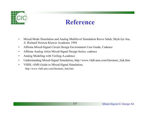 Mixed-Signal IC Design Kit Training Manual - Electrical & Computer ...