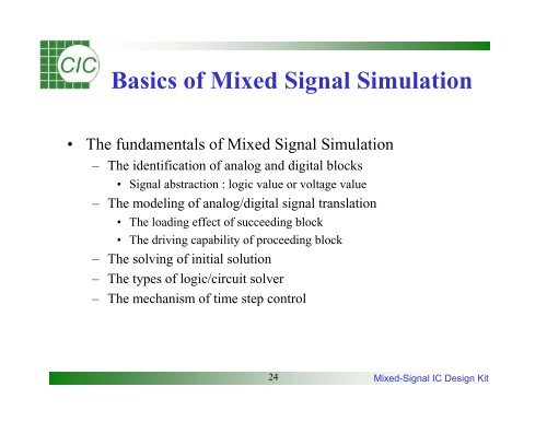 Mixed-Signal IC Design Kit Training Manual - Electrical & Computer ...