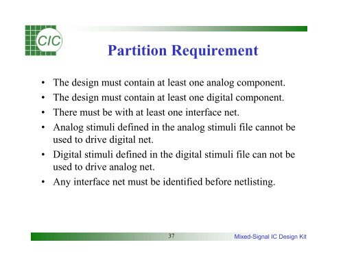 Mixed-Signal IC Design Kit Training Manual - Electrical & Computer ...