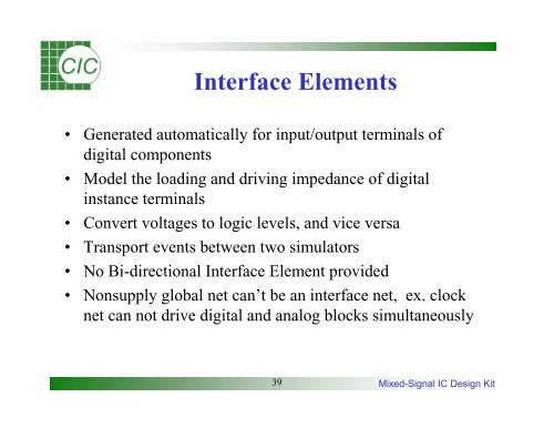 Mixed-Signal IC Design Kit Training Manual - Electrical & Computer ...
