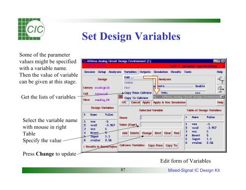 Mixed-Signal IC Design Kit Training Manual - Electrical & Computer ...