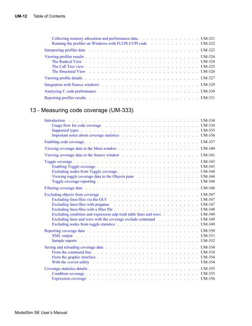 ModelSim SE User's Manual - Electrical and Computer Engineering