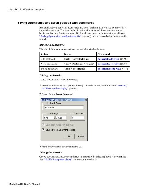 ModelSim SE User's Manual - Electrical and Computer Engineering