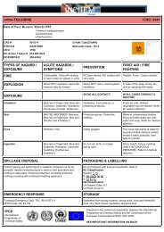 Ortho-TOLUIDINE ICSC: 0341 - chemical safety section