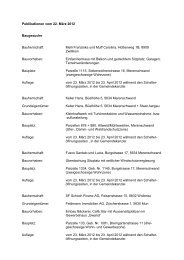 Publikationen vom 22. März 2012 Baugesuche Bauherrschaft: Meili ...