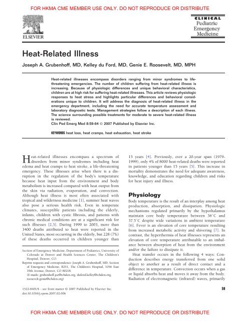 Heat-Related Illness - Hkmacme.org