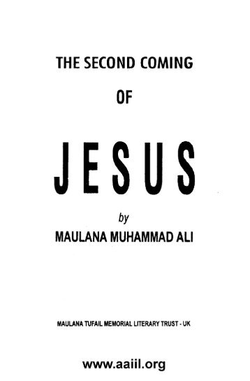 The Second Coming of Jesus [The Promised Messiah] — www.aaiil ...