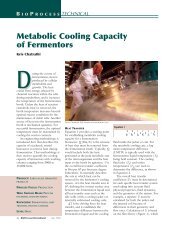 Metabolic Cooling Capacity of Fermentors - BioProcess International