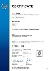 ISO 13485 - Meridian AG