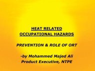 HEAT RELATED OCCUPATIONAL HAZARDS PREVENTION ...