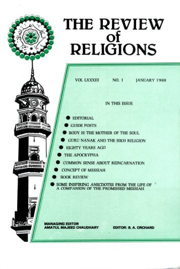 Download January 1988 PDF - The Review of Religions