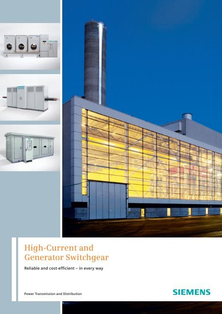 High-Current and Generator Switchgear - Siemens Energy