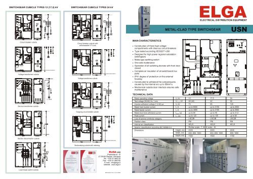 METAL-CLAD TYPE SWITCHGEAR - Elga