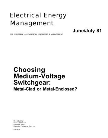 Choosing Medium-Voltage Switchgear - S&C Electric Company